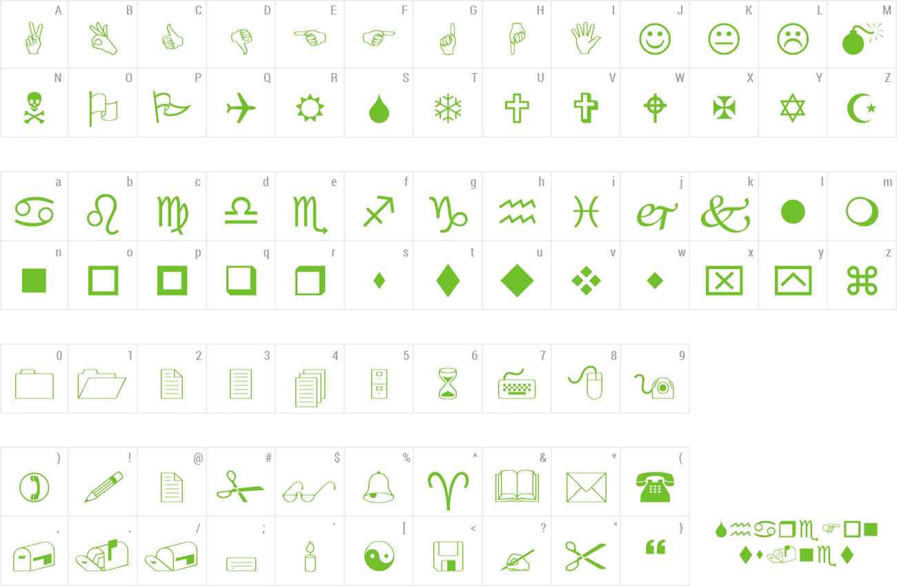 Download Free Font Wingdings